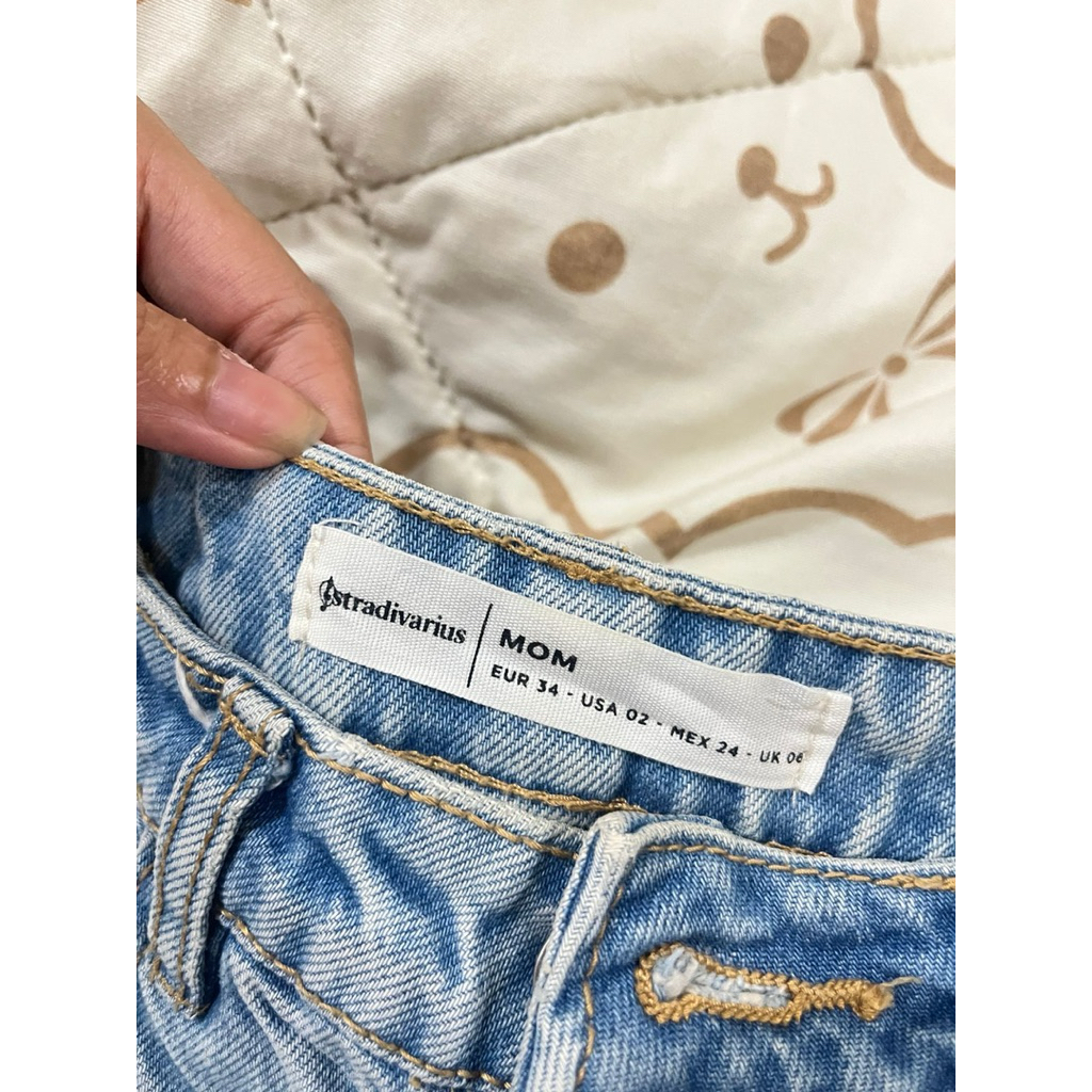 preloved | stradivarius mom jeans | celana jeans stradivarius