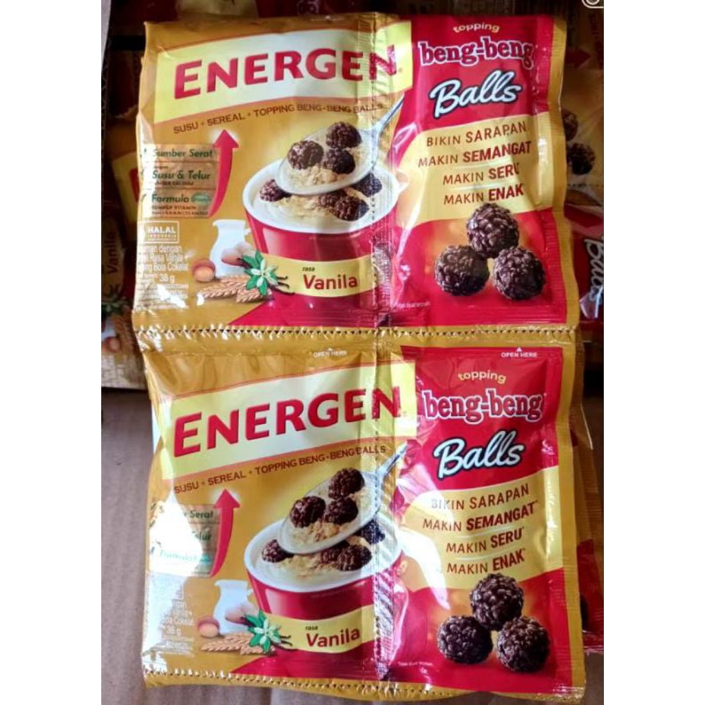 

ENERGEN VANILLA TOPPING BENGBENG BALL (1RCG ISI 10PCS)