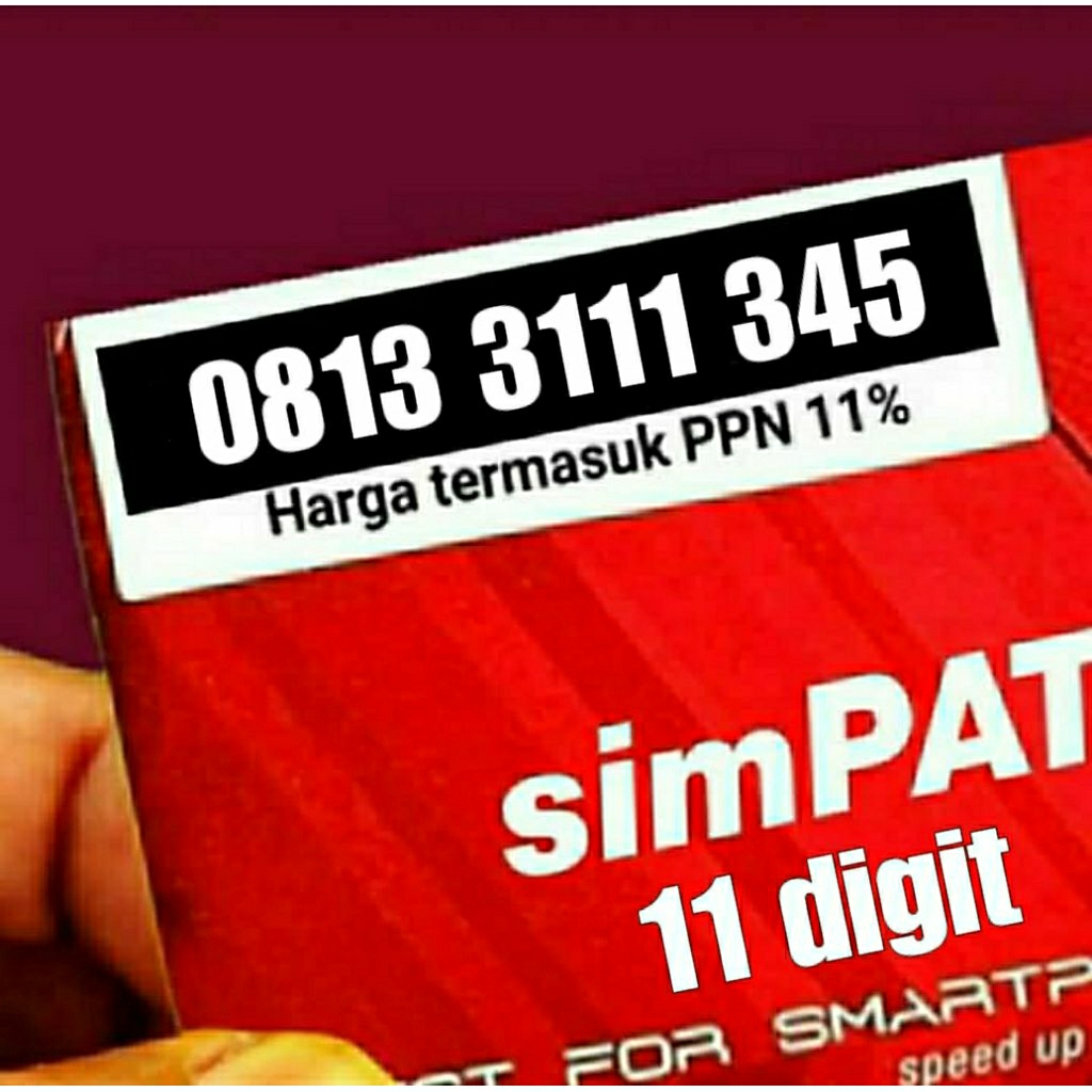 TELKOMSEL SIMPATI 11 DIGIT  NOMOR CANTIK NOMOR URUT 345 1345 111345 1331 3111 345