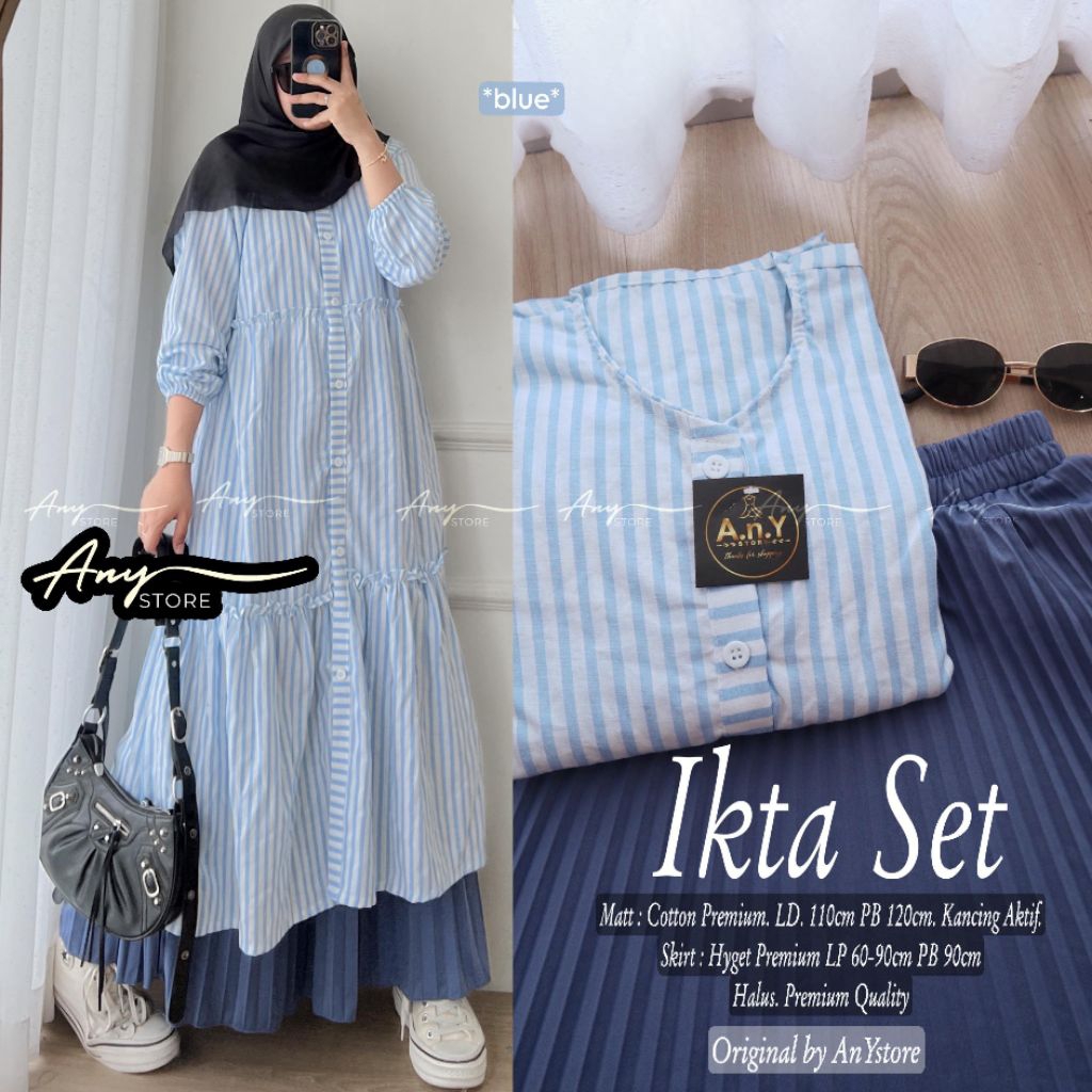 Liana Zaskia #70 Zilea Afza Zorea #4 Veliz Tiska Nifa Aldara Ikta Set Setelan tunik dan rok panjang 