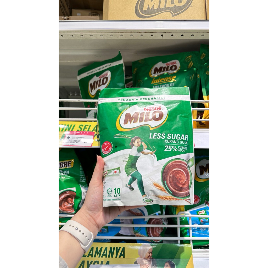 

milo less sugar 10 stick/ 27g