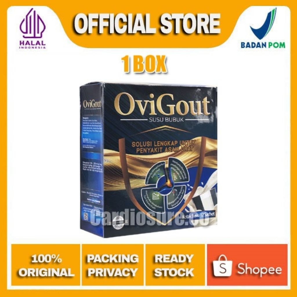 

OVIGOUT ® OviGout Original (1 Box) Susu Bubuk Asam Urat | OviGout Atasi Nyeri Sendi Akibat Asam Urat