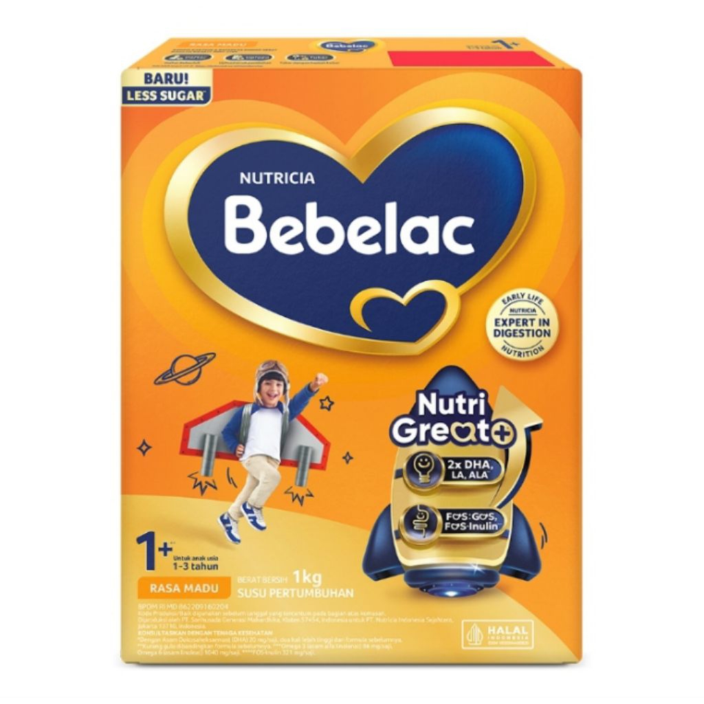 

Bebelac 3 / 1+ GroGreat+ Susu Bubuk Pertumbuhan Anak Madu 1 kg