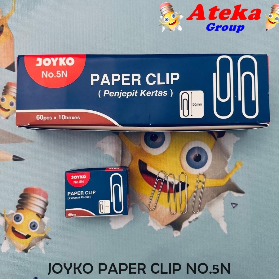 

[PAK/10BOX KCL] JOYKO PAPER CLIP NO.5N KLIP KERTAS JUMBO