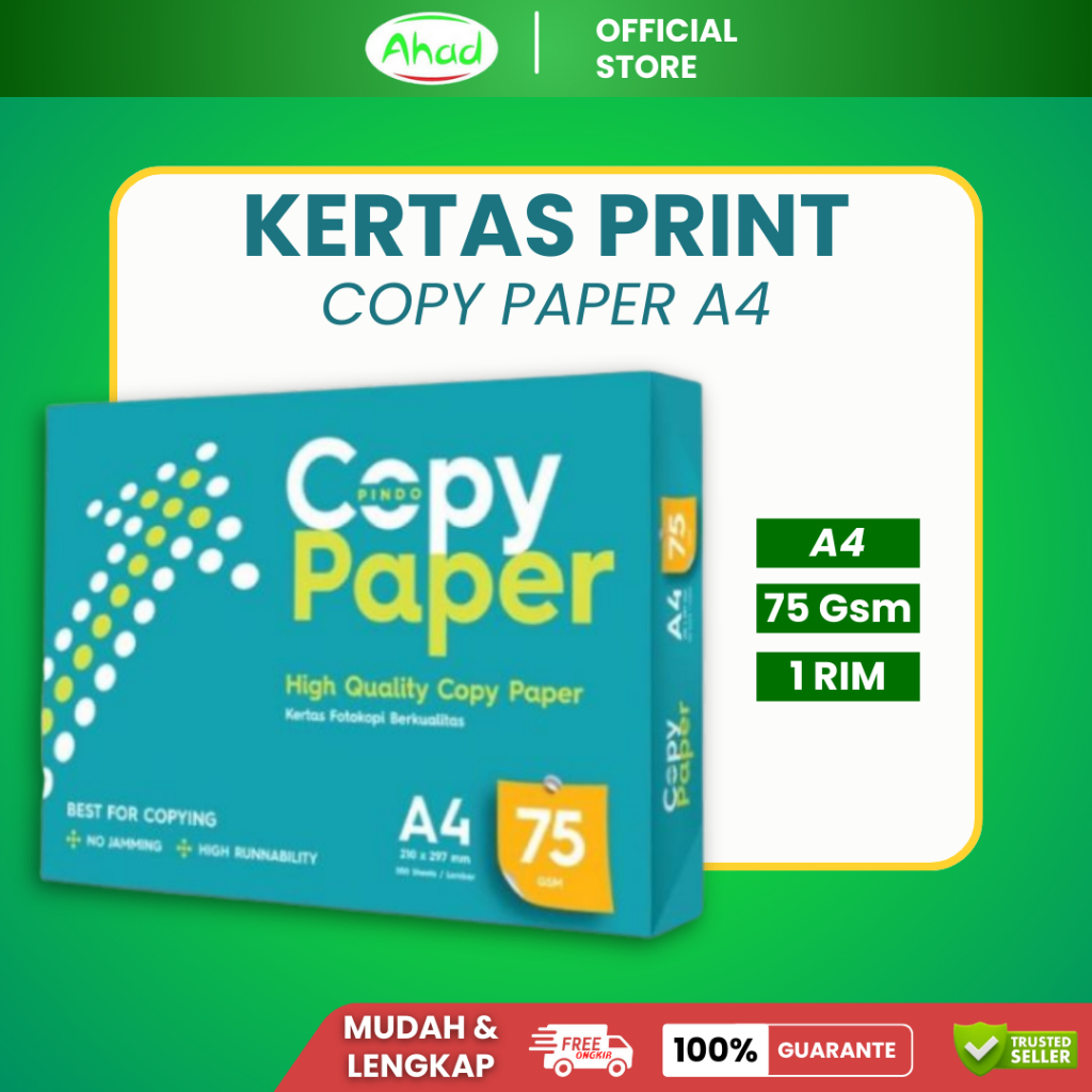 

Kertas Fotocopy Copy Paper A4 75gsm | HVS 1 RIM | Kertas Fotokopi | Copy Paper 1 RIM