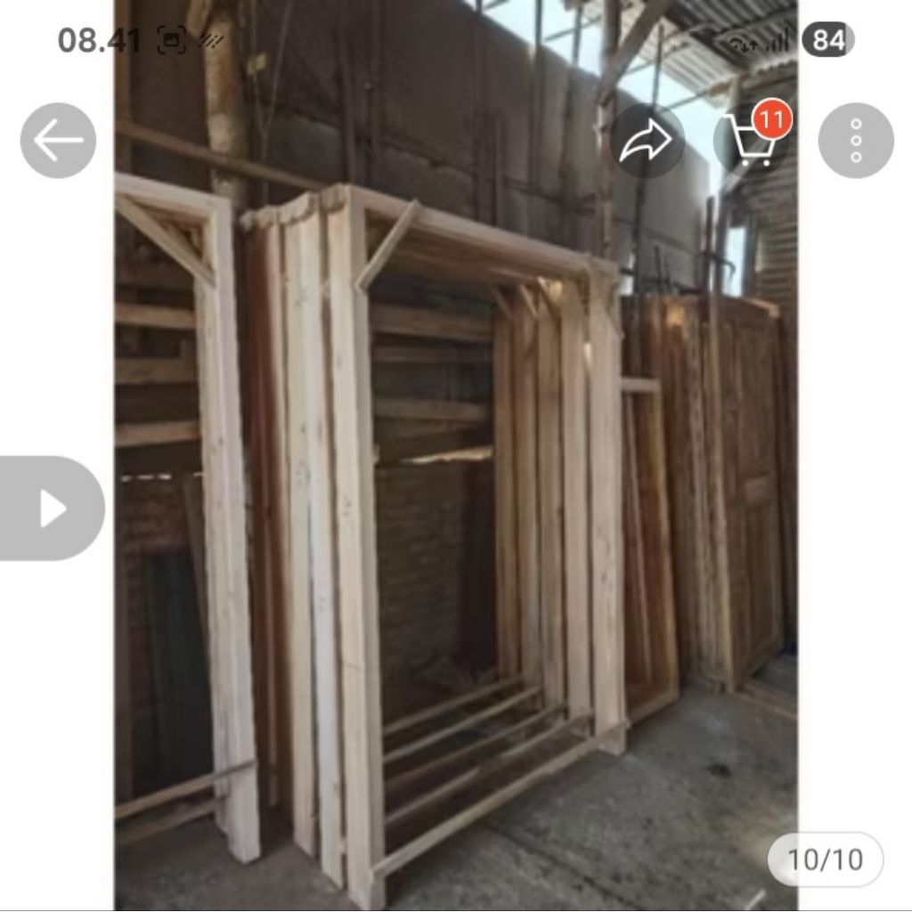 kusen pintu kayu mahoni