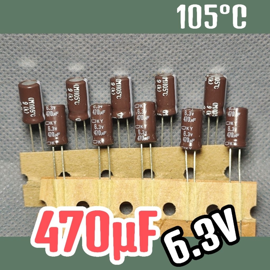 Kapasitor capasitor elko elco 6.3v 6,3v 470uf 6.3v 470 uf 6,3 v 6.3 volt ORIGINAL