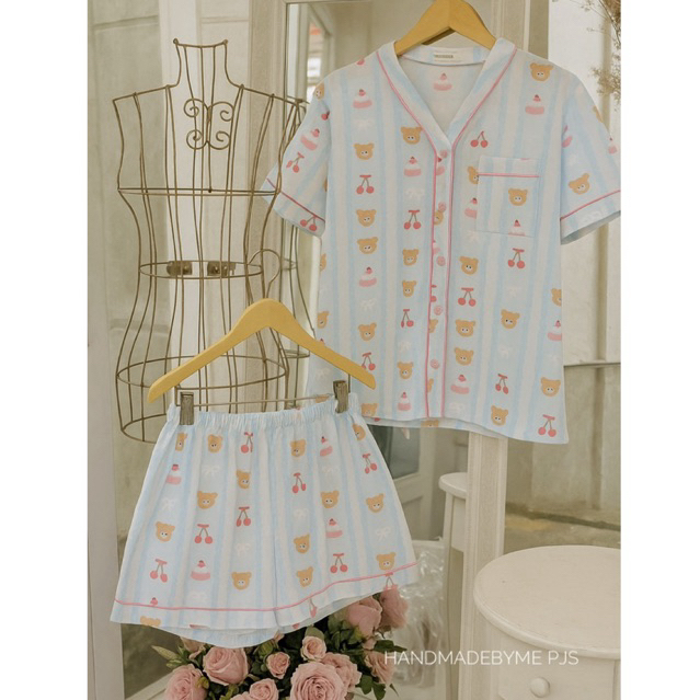 Rilakkuma sweets pajamas set adult | baju tidur Vneck tanpa kerah