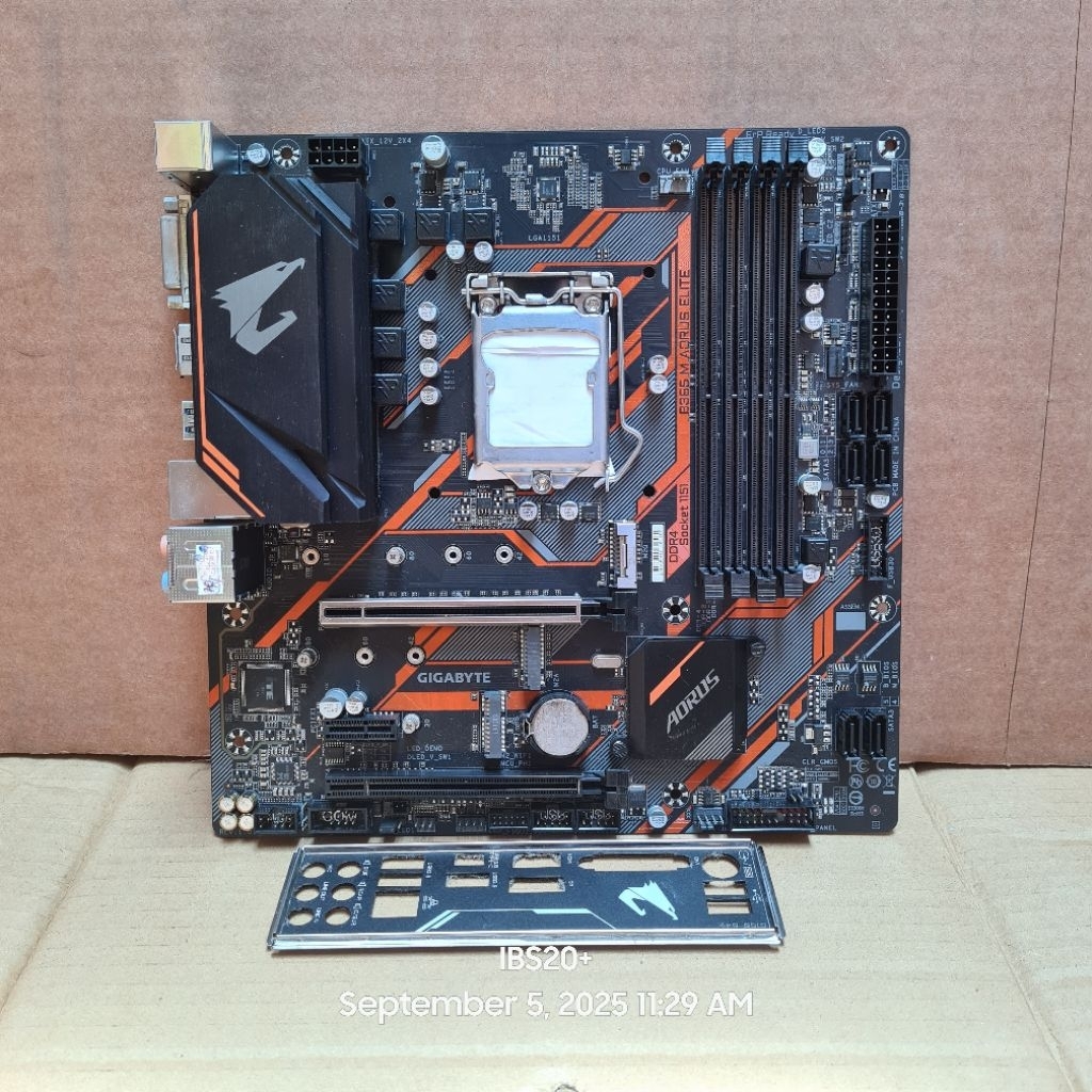 PAKET MAINBOARD GIGABYTE B365M AORUS ELITE MATX DDR4 WITH CORE I5 9600K GEN 9 LGA 1151 V2