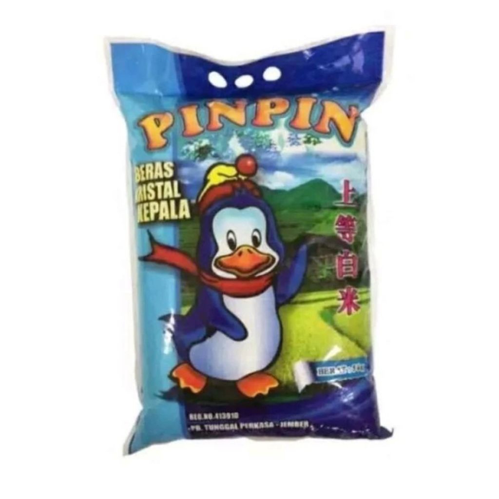 

Beras kemasan 5kg utuh pin pin dan merk lainnya