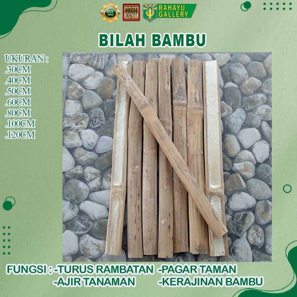 BAMBU BELAH  , BILAH BAMBU , BILAH BAMBU UNTUK AJIR TANAMAN