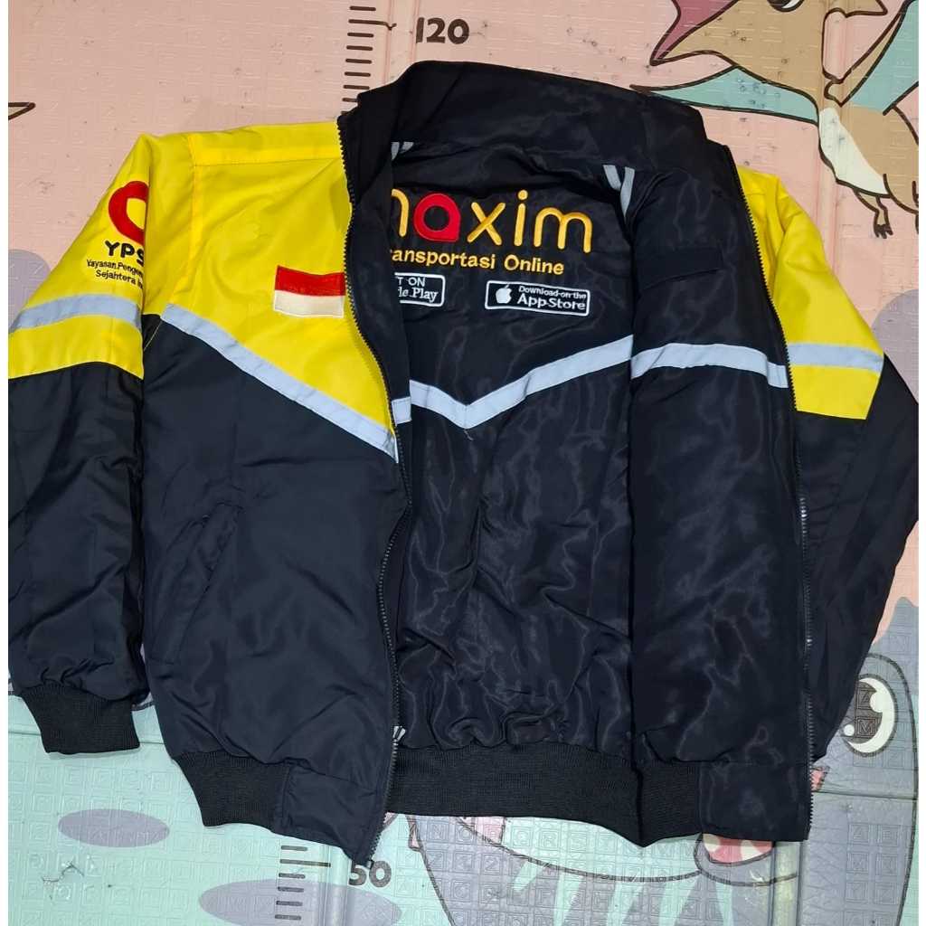JAKET MAXIM ORI BOLAK BALIK MAXIM HITAM ANTI KOTOR ANTI ANGIN ANTI AIR READY M-6XL