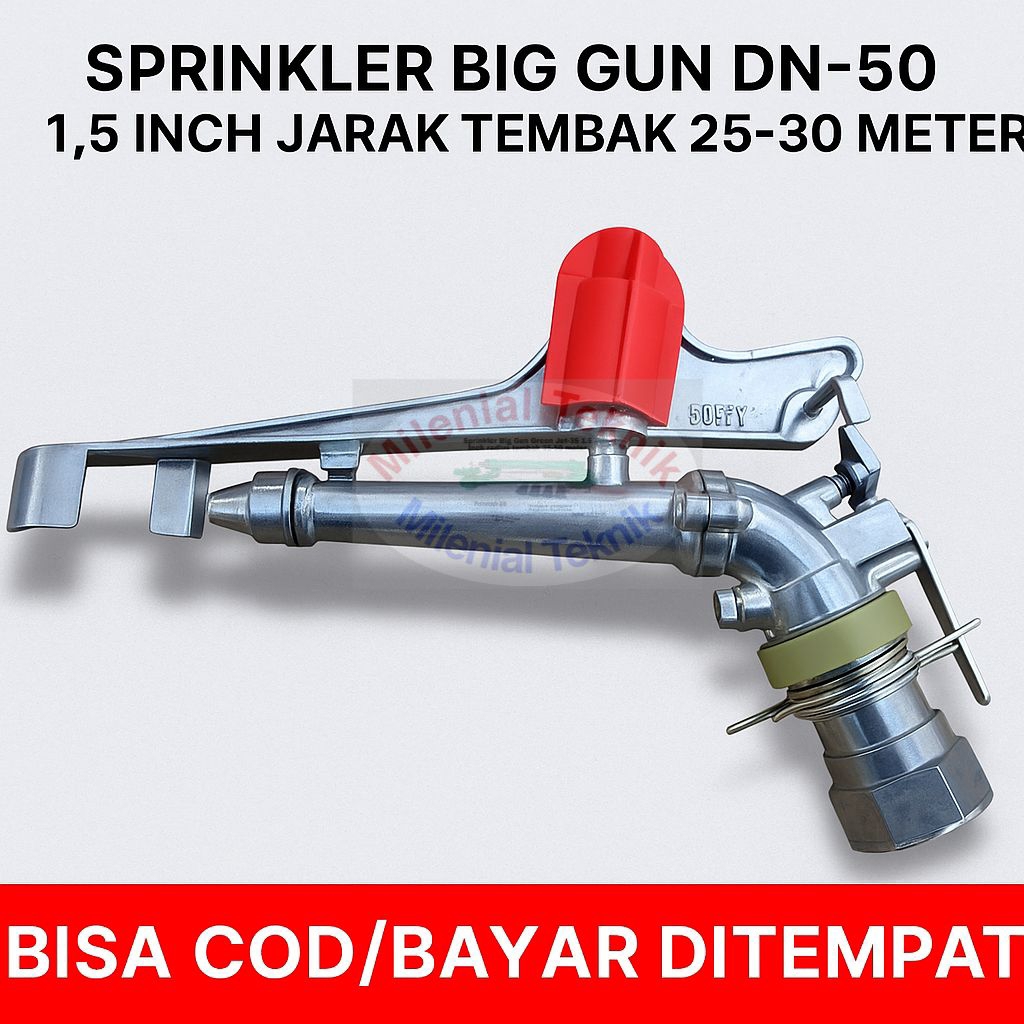 Sprinkler Big Gun 1.5 inch DN-50 Jarak tembak 25-30 meter || Sprinkler Pertanian penyiraman lahan da