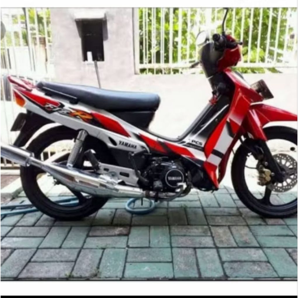 STRIPING LIST STIKER POLET MOTOR FIZR FIZ R MARLBORO TAHUN 2001-2002 FULL SET WARNA MERAH PUTIH LIST