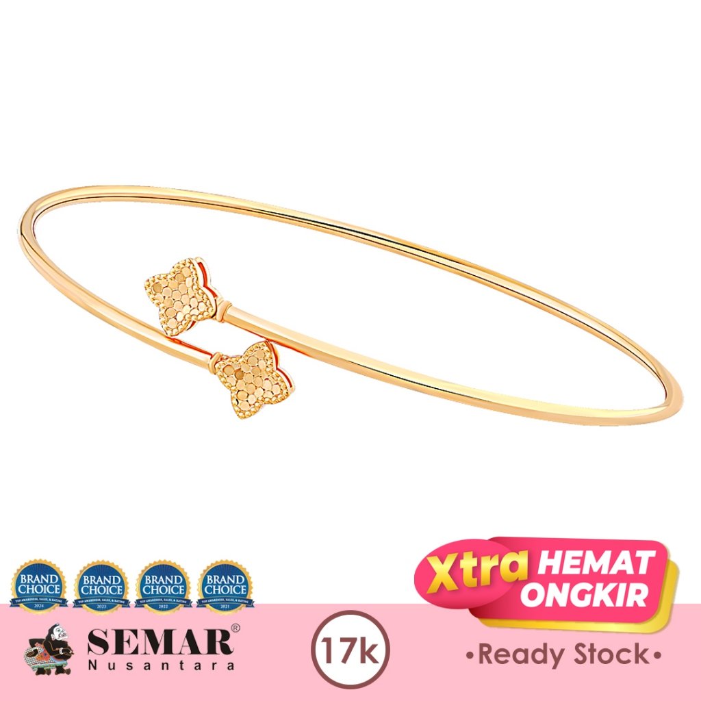 Gelang Emas Shiny Flowers Bloom Gold 17K Semar Nusantara