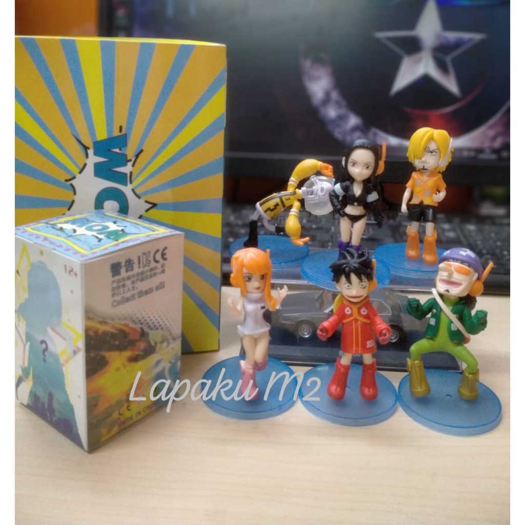 Action Figure WCF One piece Luffy Nami Zoro Sanji Jinbei set 6pcs
