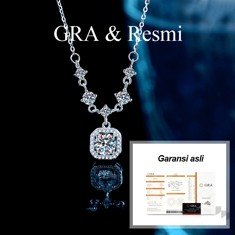 Kalung Liontin Berlian - Hadiah Perhiasan Berharga - Sertifikat GRA International Keaslian Terjamin