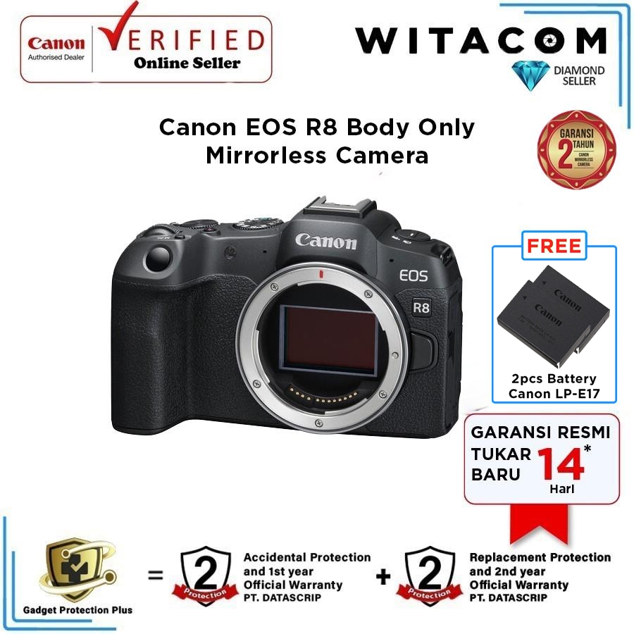 Canon EOS R8 / EOS R 8 Body Only - Garansi Resmi