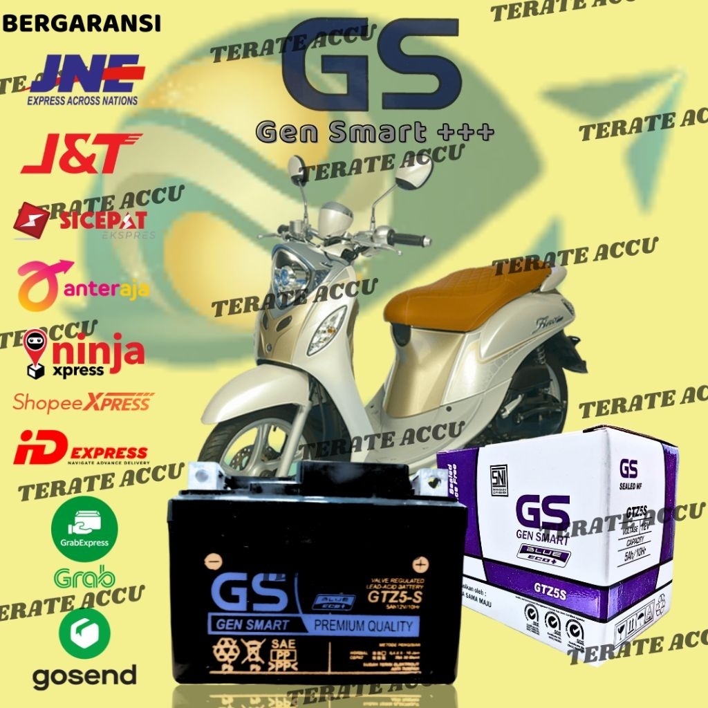 Aki Motor Full Kering GS P GTZ5S YAMAHA Fino , Freego 125 , Lexam 125