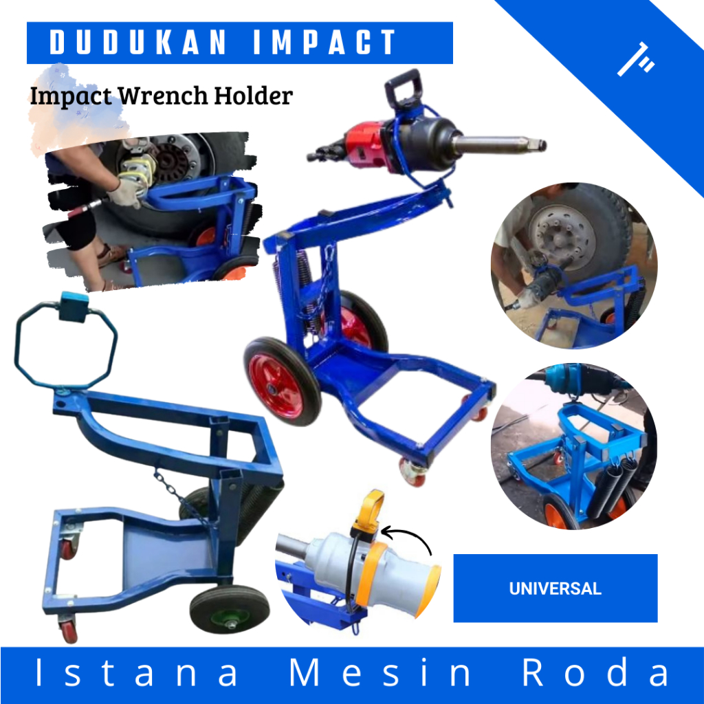 Impact Bracket Holder Pneumatic Wrench Trolley Dudukan Impact Tipe Air Pneumatic Impact Wrench Holde