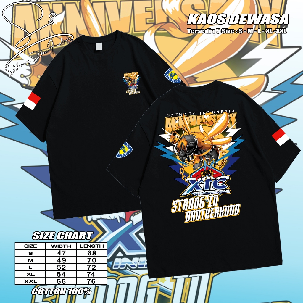Kaos ANNIVERSARY XTC 37 Th Baju XTC INDONESIA Cotton 30S