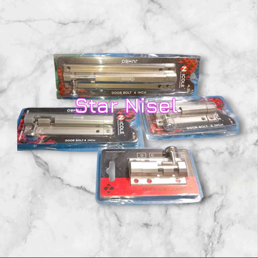 Grendel Pintu Stainlees NICOLE 2", 3", 4", 6"