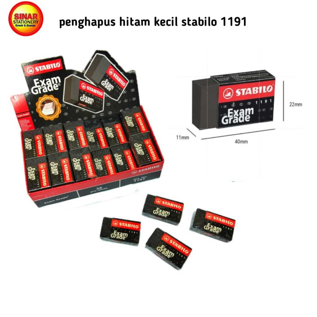 

Penghapus Stabilo Exam Grade hitam 1191 36pcs