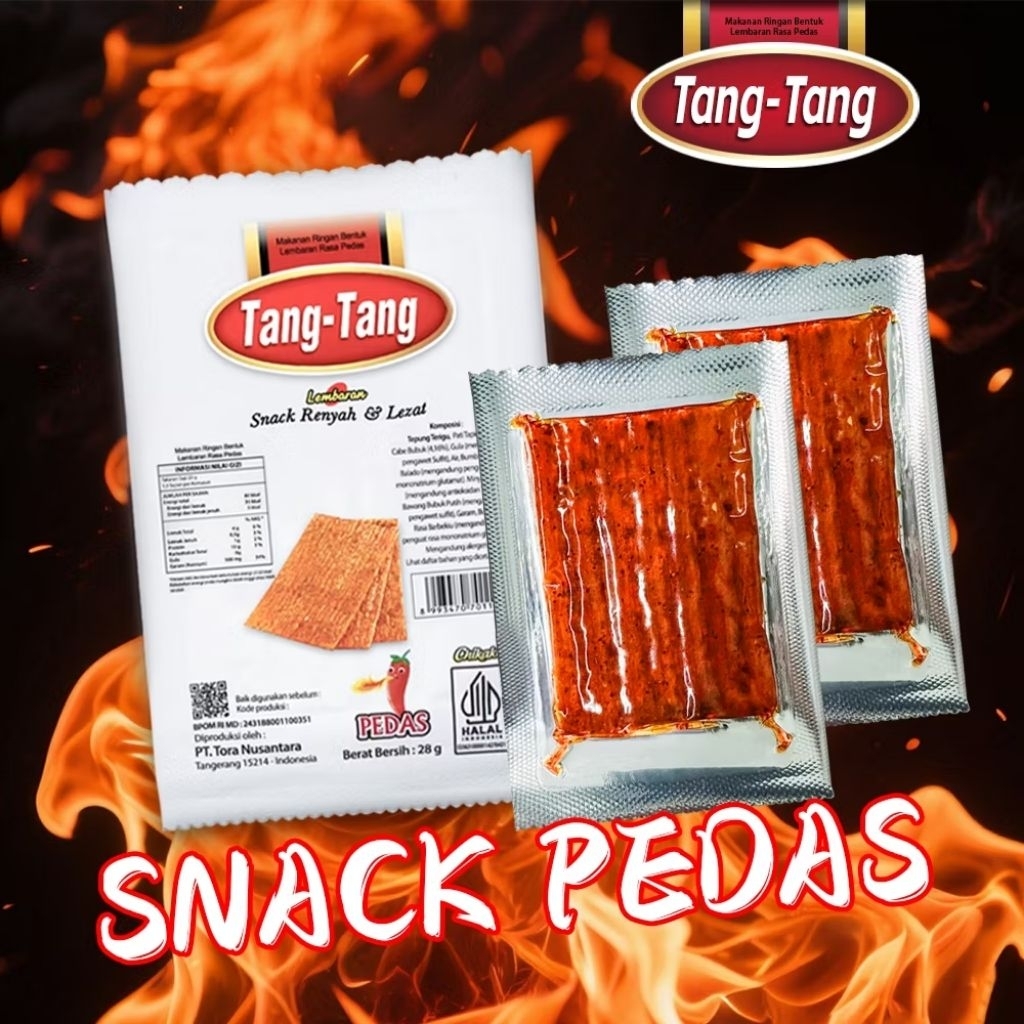 

Tang Tang Snack Lembaran Snack Pedas Manis 28g