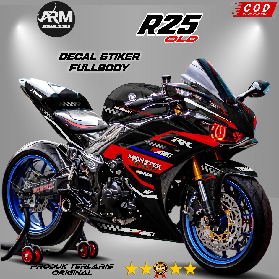 Decal R25 Full Body Decal Yamaha R25 Old Stiker R25 Full Body Stiker Yamaha R25 Variasi Rr Monster