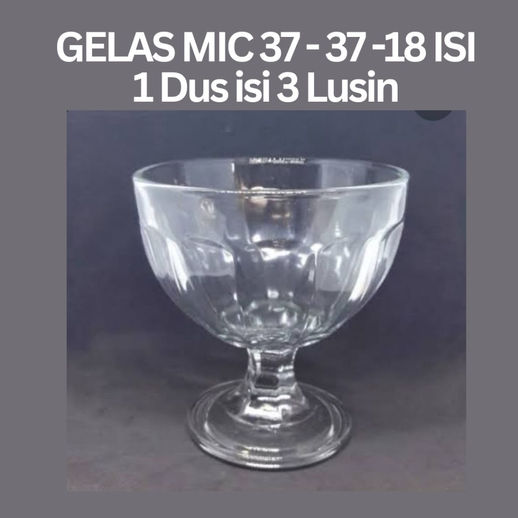 MANGKOK ES BUAH MIC 37 (ISI 6 PCS)-GELAS ES BUAH KACA-MANGKOK KACA