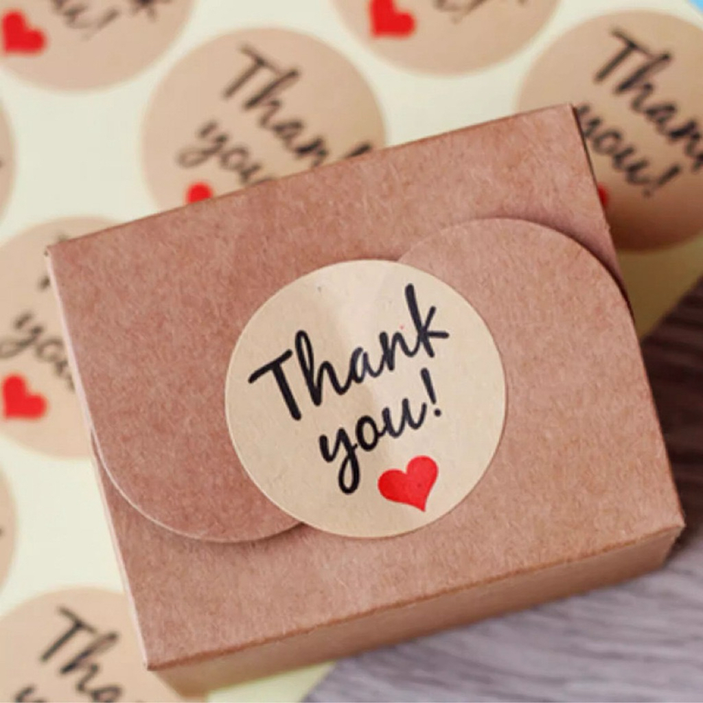 

Stiker Thank You ukuran 3,5 Cm ISI 12 Pcs / Sticker Thank You / Stiker Kraft Label Thank You 3,5 cm Sticker Craft Segel Tag Amplop Ucapan (12 pcs) / Stiker TQ / Label Thank You SH Q08