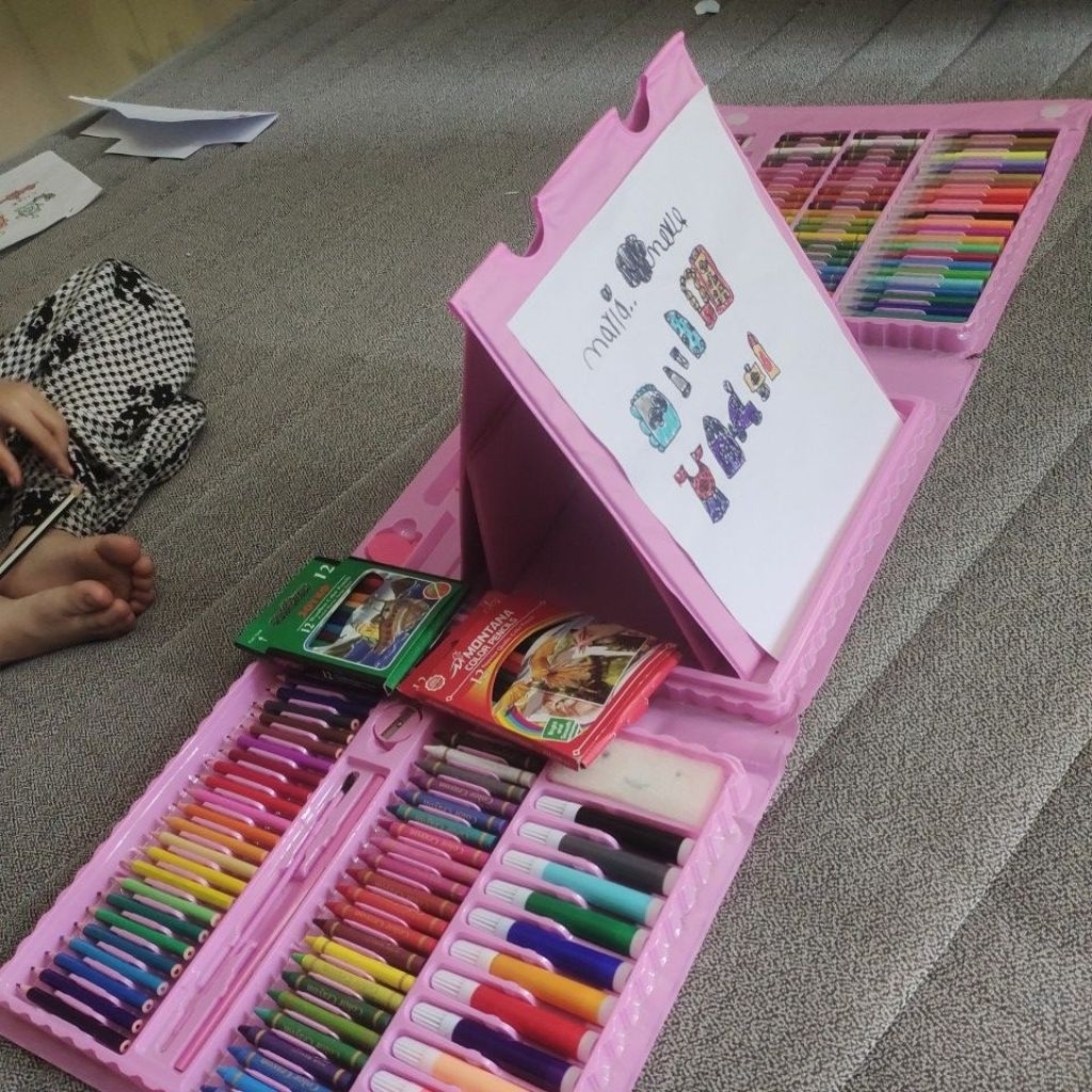 

208 set pencil warna crayon spidol cat air free 1 pak pencil warna