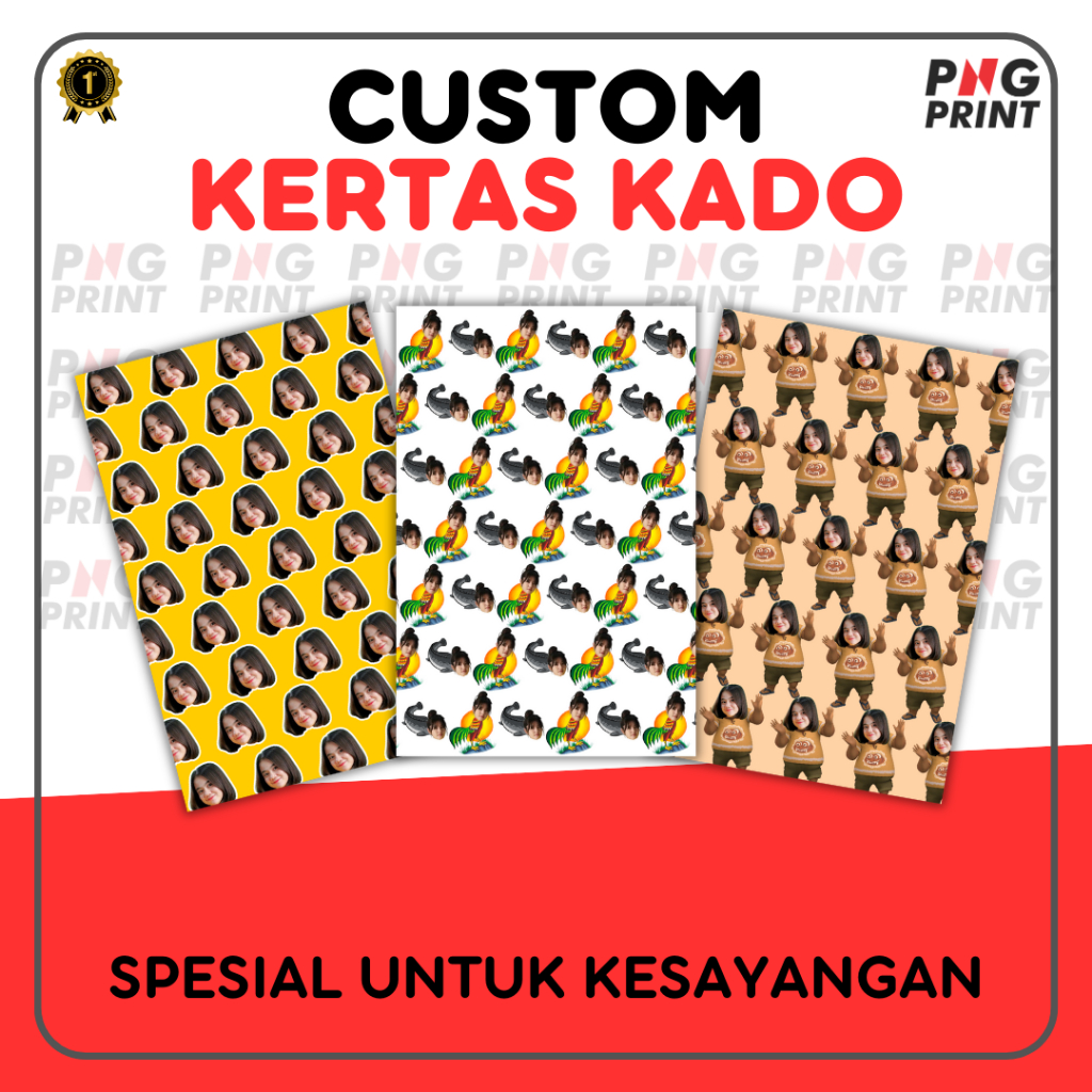 

Kertas Kado Custom A3 Wajah