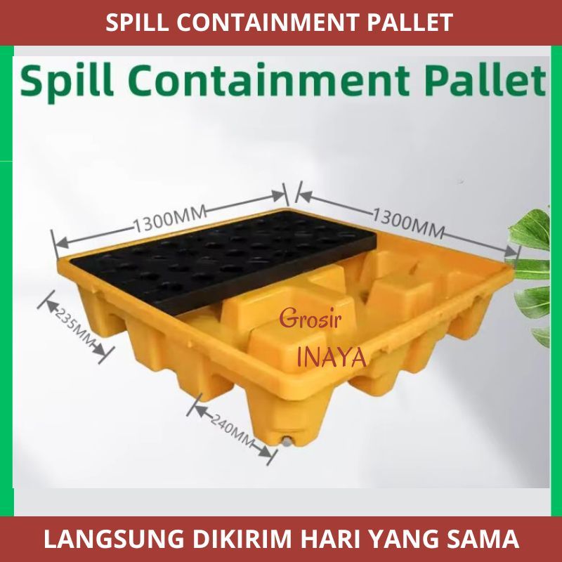 Swaylineshop Spill Containment Pallet 4 Drum Palet Minyak Premium Hdpe