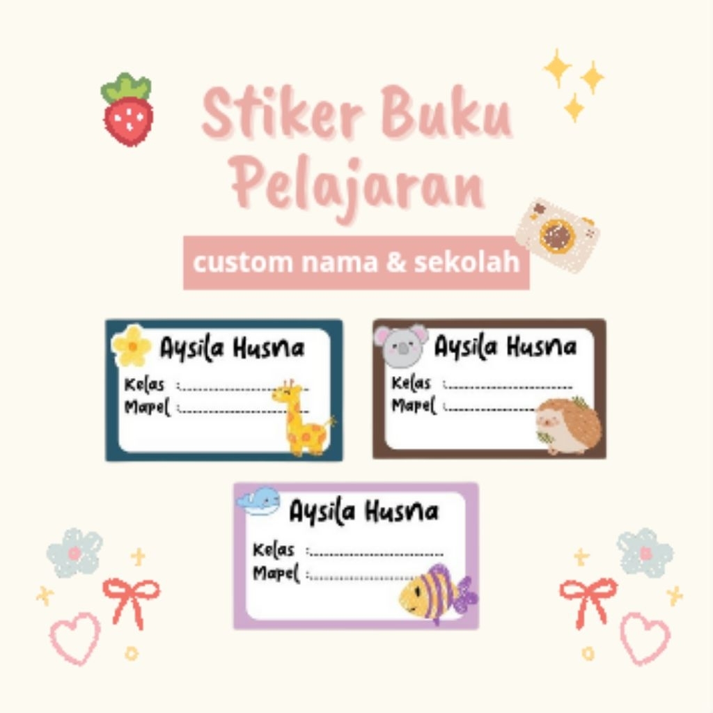 

Stiker Buku Pelajaran Custom