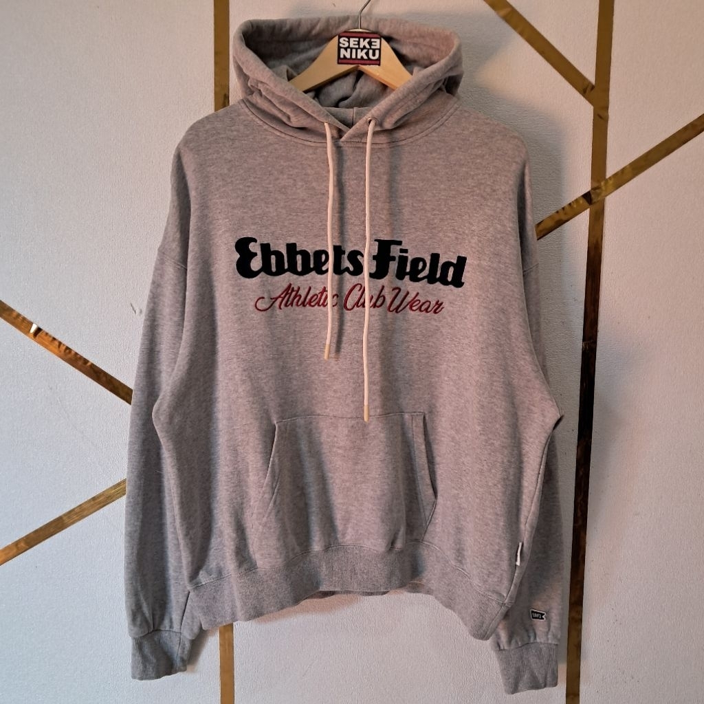 Hoodie EBBETS FIELD Bordir Idol KPop Mingyu SEVENTEEN Bahan babyteri tebal berat Boxy