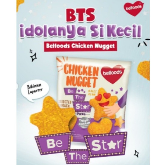 

BELFOODS CHICKEN NUGGET BTS NUGGET AYAM RASA PIZZA 500GR - DISASS JOGJA