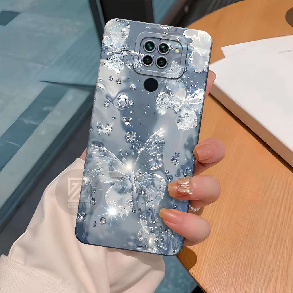 Softcase Hp Xiaomi Redmi Note 9 Fashion Case Kupu-kupu Case Xiaomi Redmi Note 9 Cover Hp Case Lucu K
