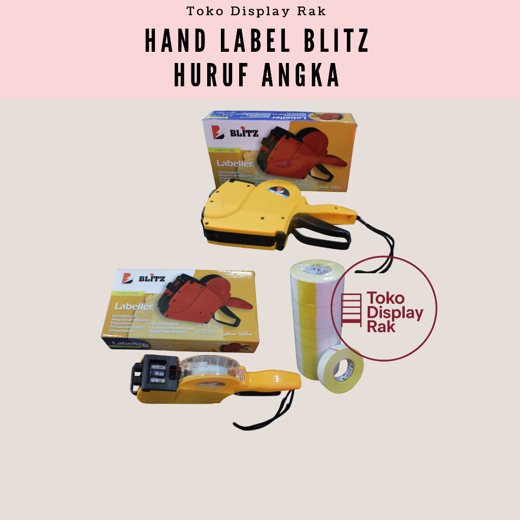 Blitz Labeller Huruf - Angka | Hand Label Blitz Original