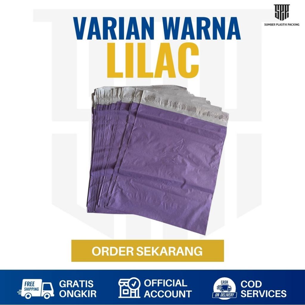 

Plastik Packing Polymailer Ukuran 30x40 Warna Lilac Semi isi 100 Pcs Murah