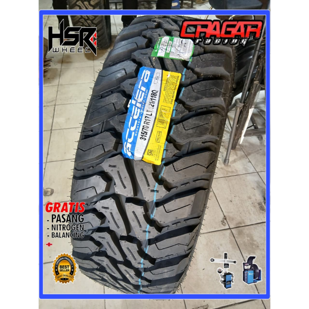 Ban Mobil Offroad Ring 17 Ukuran 315 70 Ring 17 Merk Accelera M/t 01