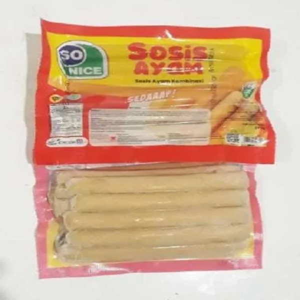 

So Nice Sosis Ayam 375 Gram - Delicious Chicken Sausage