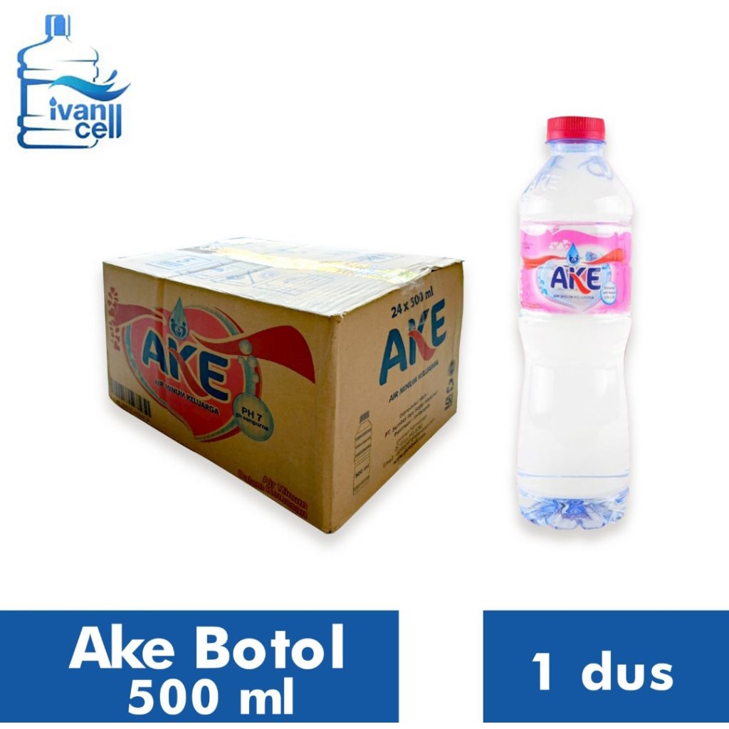 

⚡INSTANT⚡(1 DUS) AKE BOTOL 500 ML isi (24 BOTOL)- ORIGINAL 100%