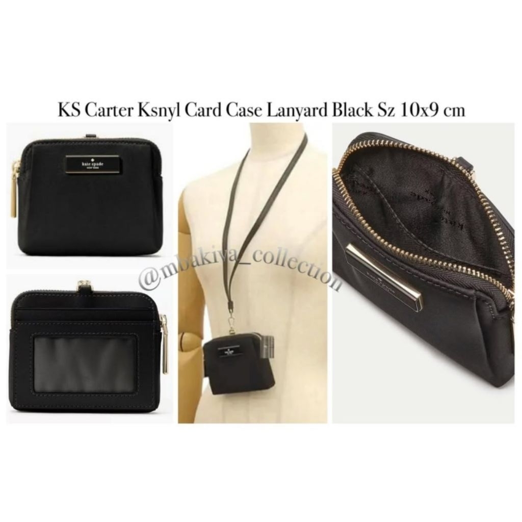 

K S Carter Ksnyl Card Case Lanyard Black