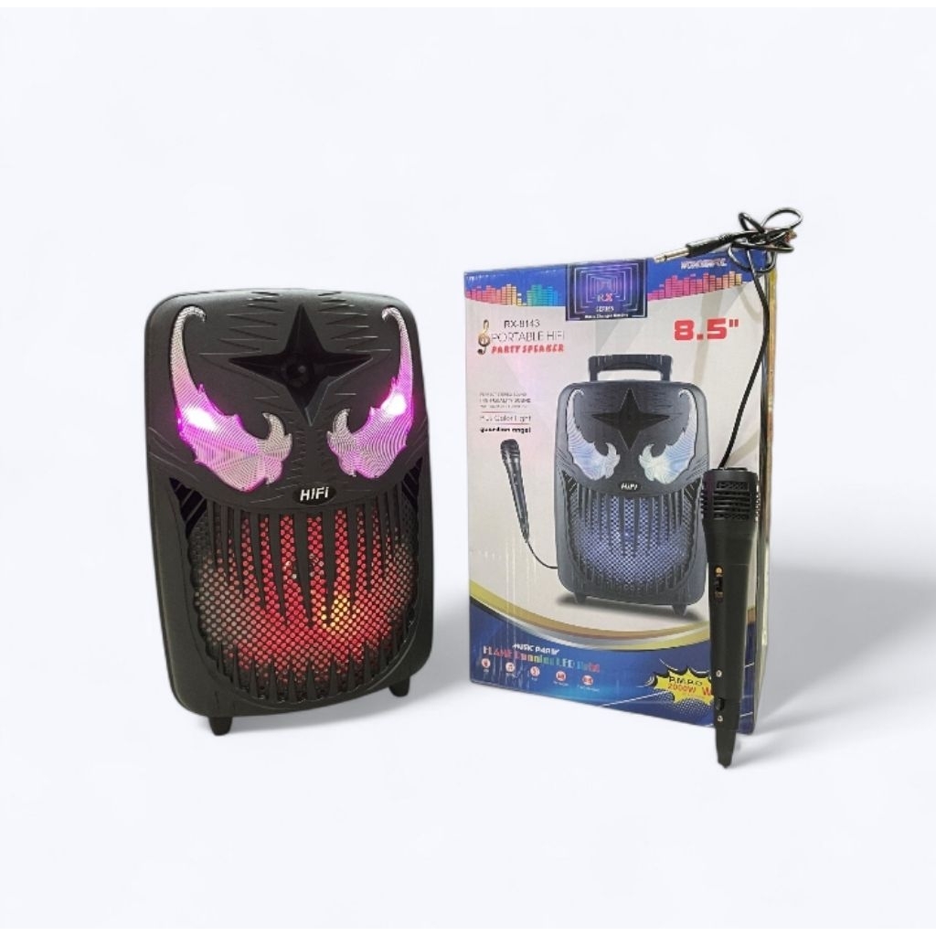 Salon Karaoke + Mic Kabel Karaoke speaker Bluetooth RX-8143 Speaker Box karaoke