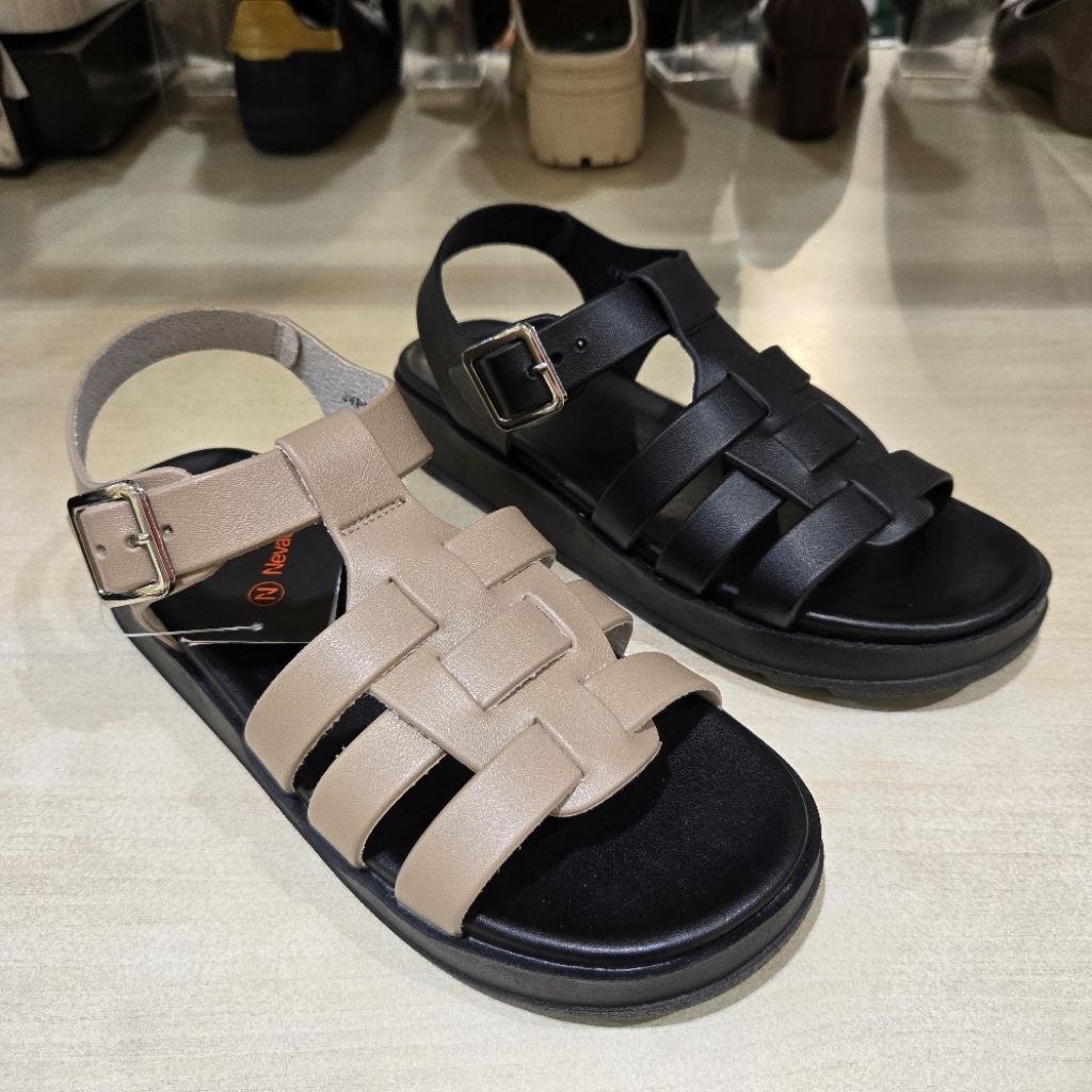Nevada sepatu sandal wedges 3cm wanita ringan bangets & ori size 36-40