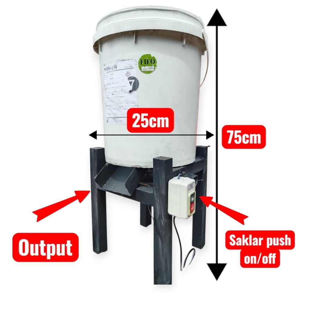 _Adudushop Mesin Chopper Cacah Pakan Ternak 6 Mata Pisau