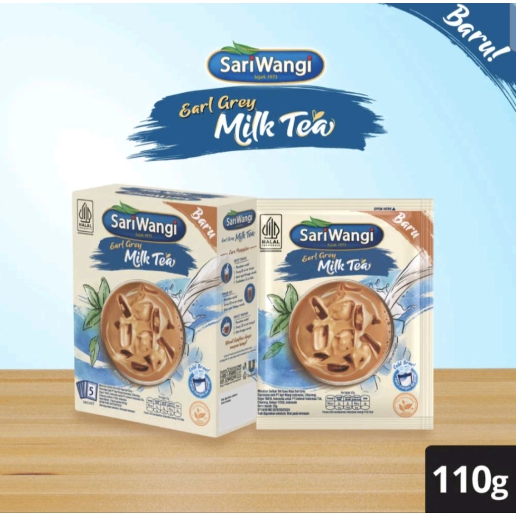 

[PROMO EXP JAN 2026] Sariwangi Earl Grey Milk Tea 1 box / Isi 5