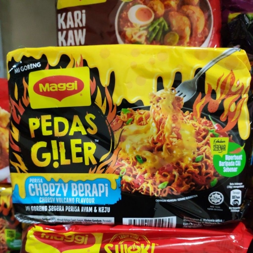 

Mie Maggi Pedas Giler Cheezy Berapi