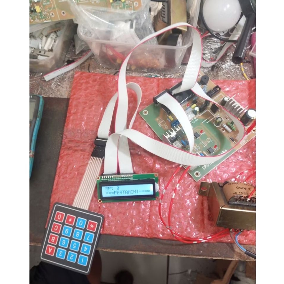 Cpu AC/DC Pom Mini Set Kabel Sambungan Dan Keypad